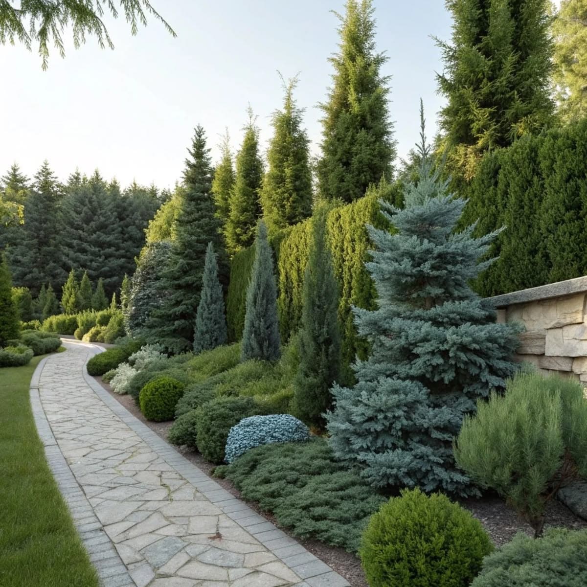 Высадка крупномеров деревьев на береговом участке у реки